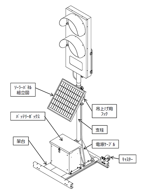 インフォメックス松本様GPSソーラー式LED信号機製図